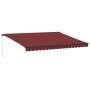 Manual retractable awning in burgundy color, 450x350 cm. by , Awnings - Ref: Foro24-3215002, Price: 413,46 €, Discount: %