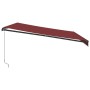 Manual retractable awning in burgundy color, 450x350 cm. by , Awnings - Ref: Foro24-3215002, Price: 413,46 €, Discount: %