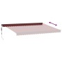 Automatic retractable awning with burgundy LEDs 500x350 cm by , Awnings - Ref: Foro24-3215009, Price: 655,55 €, Discount: %