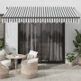 Toldo retráctil manual gris antracita y blanco 350x250 cm de , Toldos - Ref: Foro24-3216144, Precio: 271,15 €, Descuento: %