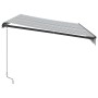 Manual retractable awning in anthracite gray and white, 350x250 cm. by , Awnings - Ref: Foro24-3216144, Price: 256,44 €, Disc...