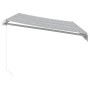 Toldo retráctil manual gris antracita y blanco 350x250 cm de , Toldos - Ref: Foro24-3216036, Precio: 411,76 €, Descuento: %