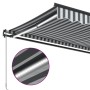 Manual retractable awning with anthracite and white LED 300x250 cm by , Awnings - Ref: Foro24-3216146, Price: 244,43 €, Disco...