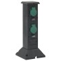 Column of 4 black and green outdoor sockets 16x16x39.5 cm by , wall sockets - Ref: Foro24-4010098, Price: 42,66 €, Discount: %