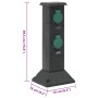 Column of 4 black and green outdoor sockets 16x16x39.5 cm by , wall sockets - Ref: Foro24-4010098, Price: 42,66 €, Discount: %