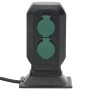 Outdoor plug with 2-way stake black green 15.5x11x24 cm by , wall sockets - Ref: Foro24-4010100, Price: 22,68 €, Discount: %