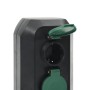 Outdoor plug with 2-way stake black green 15.5x11x24 cm by , wall sockets - Ref: Foro24-4010100, Price: 22,68 €, Discount: %