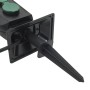 Outdoor plug with 2-way stake black green 15.5x11x24 cm by , wall sockets - Ref: Foro24-4010100, Price: 22,68 €, Discount: %