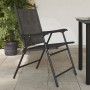 Folding garden chairs 2 units steel and gray melange textilene by , Garden chairs - Ref: Foro24-360197, Price: 95,23 €, Disco...