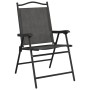 Folding garden chairs 2 units steel and gray melange textilene by , Garden chairs - Ref: Foro24-360197, Price: 95,23 €, Disco...