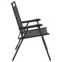 Folding garden chairs 2 units steel and gray melange textilene by , Garden chairs - Ref: Foro24-360197, Price: 95,23 €, Disco...