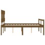 Bed for seniors headboard solid wood honey brown by vidaXL, Beds and slatted bases - Ref: Foro24-3195394, Price: 158,43 €, Di...