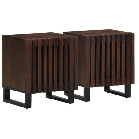 Bedside tables 2 units solid mango wood 40x33x46 cm by , Nightstands - Ref: Foro24-377421, Price: 121,30 €, Discount: %