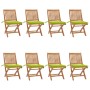 Folding garden chairs 8 pcs solid teak wood with cushions by , Garden chairs - Ref: Foro24-3072872, Price: 685,53 €, Discount: %