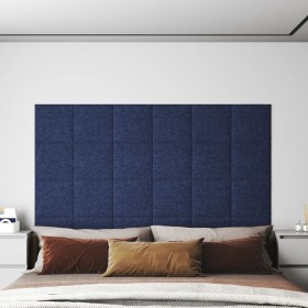 Paneles de pared 12 uds tela azul 30x30 cm 1,08 m² de , Recubrimiento de paredes - Ref: Foro24-343798, Precio: 43,99 €, Descu...