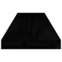 Glossy black MDF floating wall shelf 80x23.5x3.8 cm by vidaXL, Shelves and shelves - Ref: Foro24-323772, Price: 20,73 €, Disc...