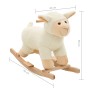 Ovejita balancín de peluche blanco 78x34x58 cm de , Juguetes para mecerse y balancearse - Ref: Foro24-80220, Precio: 80,90 €,...