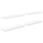 Floating wall shelf 4 pcs glossy white MDF 80x23.5x3.8cm by vidaXL, Shelves and shelves - Ref: Foro24-323753, Price: 71,12 €,...