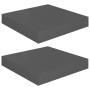 Estante flotante de pared 2 uds MDF gris brillo 23x23,5x3,8 cm de vidaXL, Estantes y estanterías - Ref: Foro24-323782, Precio...