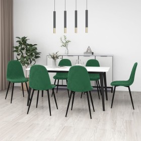 Dining chairs, 6 units, dark green velvet by , dining chairs - Ref: Foro24-3082883, Price: 323,57 €, Discount: %