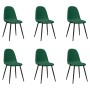 Sillas de comedor 6 unidades terciopelo verde oscuro de , Sillas de comedor - Ref: Foro24-3082883, Precio: 323,57 €, Descuent...