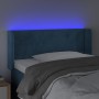 Cabecero con LED de terciopelo azul oscuro 83x16x78/88 cm de , Cabeceros y pies de cama - Ref: Foro24-3122990, Precio: 53,95 ...