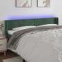 Cabecero con LED de terciopelo verde oscuro 163x16x78/88 cm de , Cabeceros y pies de cama - Ref: Foro24-3123013, Precio: 75,6...