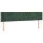 Dark green velvet headboard with LED lights 163x16x78/88 cm by , Headboards and footboards - Ref: Foro24-3123013, Price: 75,6...