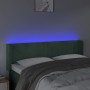 Kopfteil mit LED-Beleuchtung aus dunkelgrünem Samt 147x16x78/88 cm von , Kopf- und Fußteile - Ref: Foro24-3123007, Preis: 73,...