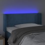 Cabecero con LED de terciopelo azul oscuro 103x16x78/88 cm de , Cabeceros y pies de cama - Ref: Foro24-3123142, Precio: 54,91...