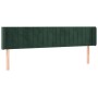 Dark green velvet headboard with LED lights 183x16x78/88 cm by , Headboards and footboards - Ref: Foro24-3123537, Price: 79,5...