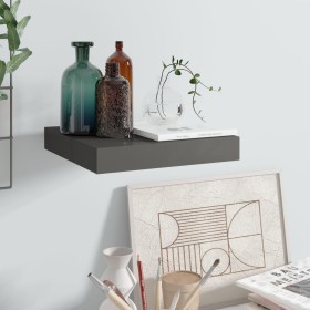 Floating wall shelf in glossy gray MDF 23x23.5x3.8 cm by vidaXL, Shelves and shelves - Ref: Foro24-323781, Price: 12,18 €, Di...