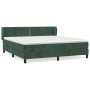 Dark green velvet box spring bed with mattress 160x200 cm by , Beds and slatted bases - Ref: Foro24-3127442, Price: 504,76 €,...