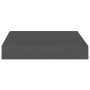 Floating wall shelf in glossy gray MDF 23x23.5x3.8 cm by vidaXL, Shelves and shelves - Ref: Foro24-323781, Price: 11,33 €, Di...