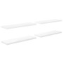 Floating wall shelf 4 pcs glossy white MDF 120x23.5x3.8 cm by vidaXL, Shelves and shelves - Ref: Foro24-323759, Price: 94,84 ...