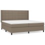 Cama box spring con colchón tela gris taupe 200x200 cm de , Camas y somieres - Ref: Foro24-3131461, Precio: 729,57 €, Descuen...