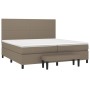 Cama box spring con colchón tela gris taupe 200x200 cm de , Camas y somieres - Ref: Foro24-3136465, Precio: 772,50 €, Descuen...