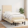 Box spring bed with cream-colored fabric mattress 90x200 cm by , Beds and slatted bases - Ref: Foro24-3136490, Price: 371,30 ...