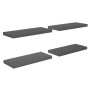 Floating wall shelves 4 pcs glossy gray MDF 60x23.5x3.8 cm by vidaXL, Shelves and shelves - Ref: Foro24-323792, Price: 44,35 ...