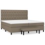 Cama box spring con colchón tela gris taupe 200x200 cm de , Camas y somieres - Ref: Foro24-3136865, Precio: 808,74 €, Descuen...