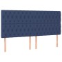 Cama box spring con colchón tela azul 200x200 cm de , Camas y somieres - Ref: Foro24-3136867, Precio: 836,80 €, Descuento: %