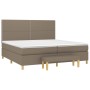 Cama box spring con colchón tela gris taupe 200x200 cm de , Camas y somieres - Ref: Foro24-3137105, Precio: 727,60 €, Descuen...