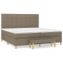 Cama box spring con colchón tela gris taupe 200x200 cm de , Camas y somieres - Ref: Foro24-3137185, Precio: 750,03 €, Descuen...