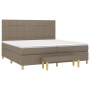 Cama box spring con colchón tela gris taupe 200x200 cm de , Camas y somieres - Ref: Foro24-3137185, Precio: 750,03 €, Descuen...