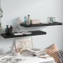 Floating wall shelf 2 pcs Glossy black MDF 80x23.5x3.8 cm by vidaXL, Shelves and shelves - Ref: Foro24-323773, Price: 40,35 €...