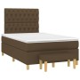 Cama box spring con colchón tela marrón oscuro 120x200 cm de , Camas y somieres - Ref: Foro24-3137384, Precio: 463,44 €, Desc...