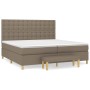 Cama box spring con colchón tela gris taupe 200x200 cm de , Camas y somieres - Ref: Foro24-3137505, Precio: 758,34 €, Descuen...