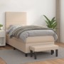 Boxspringbett mit Kunstleder-Matratze in Capuccino-Farbe, 100x200cm. von , Betten und Lattenroste - Ref: Foro24-3137532, Prei...