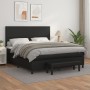 Cama box spring con colchón cuero sintético negro 160x200 cm de , Camas y somieres - Ref: Foro24-3137551, Precio: 597,99 €, D...