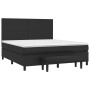 Cama box spring con colchón cuero sintético negro 160x200 cm de , Camas y somieres - Ref: Foro24-3137551, Precio: 597,99 €, D...